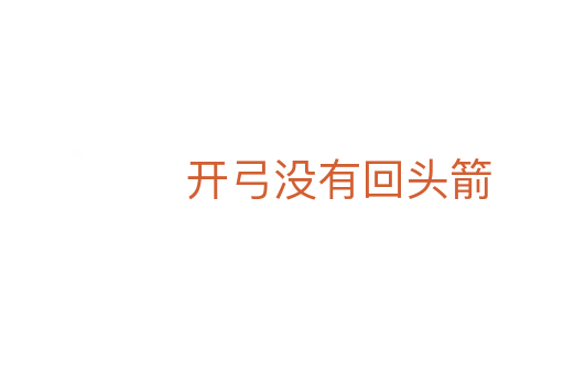 开弓没有回头箭